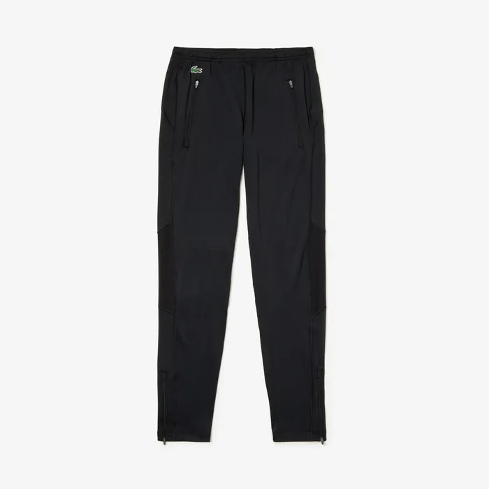 Pants and Shorts Lacoste Mens SPORT Paneled Breathable Sweatpants Black Shop