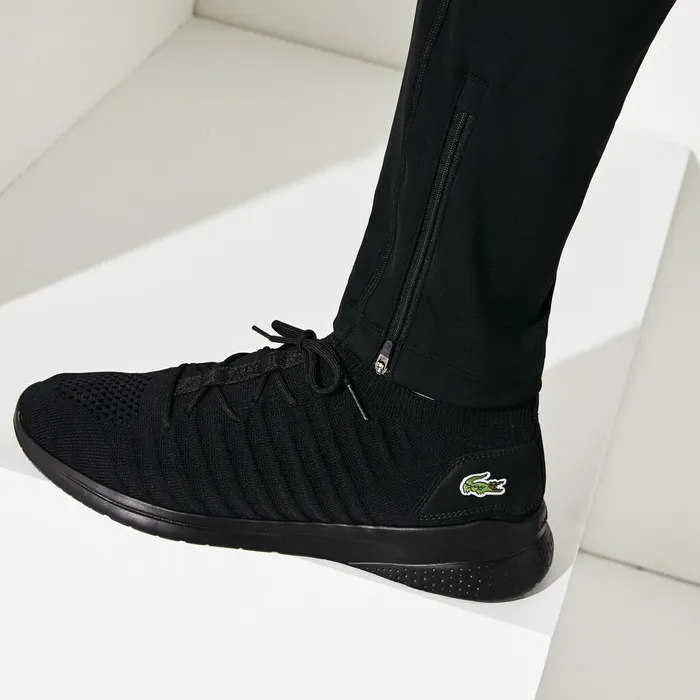 Pants and Shorts Lacoste Mens SPORT Paneled Breathable Sweatpants Black Shop