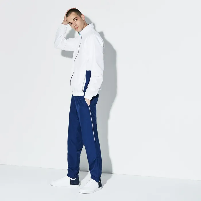 Pants and Shorts Lacoste Mens SPORT Piped Taffeta Tennis Tracksuit WhiteNavy BlueGreyGreen Cheap On Sale