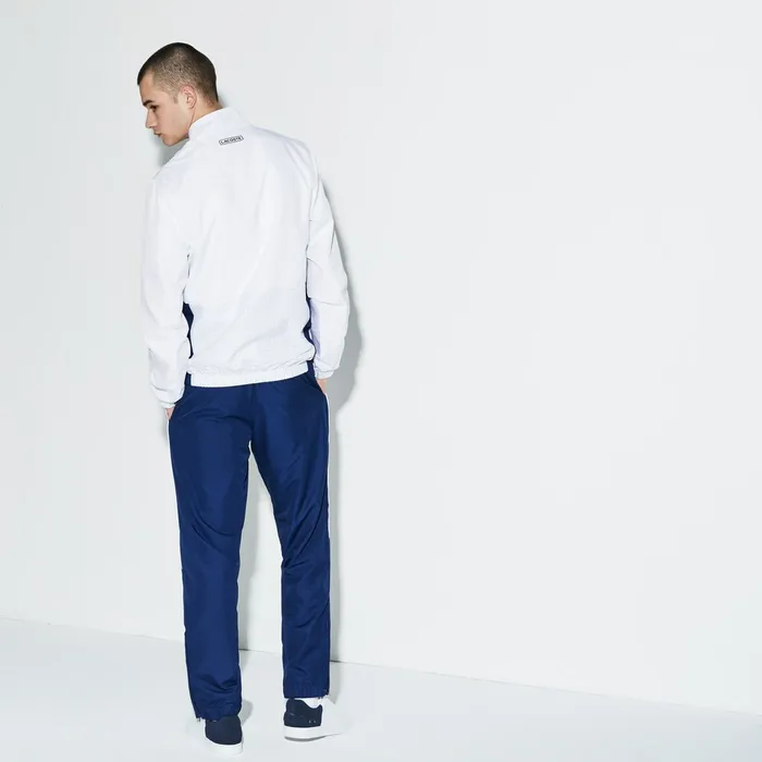 Pants and Shorts Lacoste Mens SPORT Piped Taffeta Tennis Tracksuit WhiteNavy BlueGreyGreen Cheap On Sale