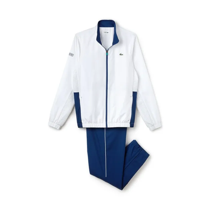 Pants and Shorts Lacoste Mens SPORT Piped Taffeta Tennis Tracksuit WhiteNavy BlueGreyGreen Cheap On Sale