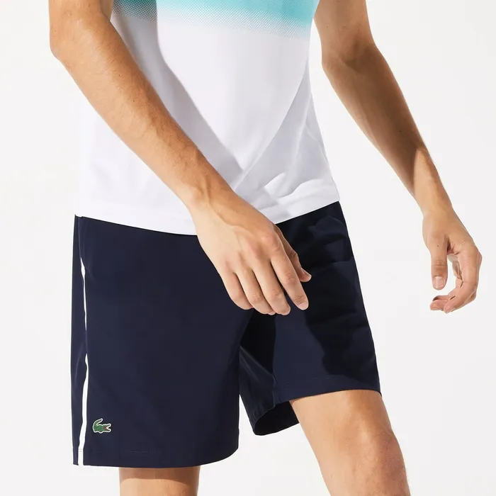 Pants and Shorts Lacoste Mens SPORT Roland Garros Shorts Navy BlueWhite Outlet