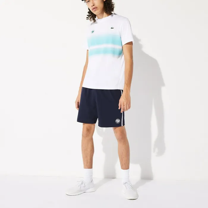 Pants and Shorts Lacoste Mens SPORT Roland Garros Shorts Navy BlueWhite Outlet