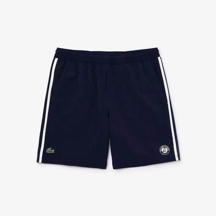 Pants and Shorts Lacoste Mens SPORT Roland Garros Shorts Navy BlueWhite Outlet