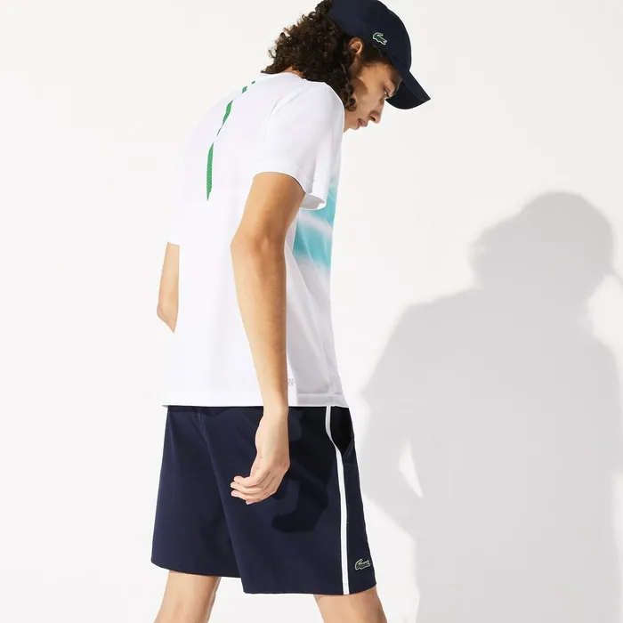 Pants and Shorts Lacoste Mens SPORT Roland Garros Shorts Navy BlueWhite Outlet