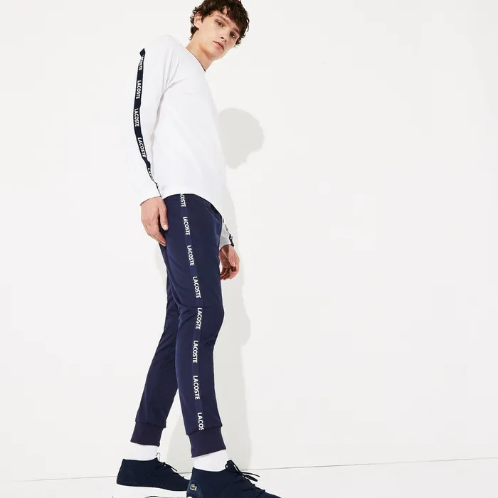 Pants and Shorts Lacoste Mens SPORT Signature Bands Piqu Track Pants Navy BlueWhite Store Pants and Shorts Lacoste Mens SPORT Signature Bands Piqu Track Pants Navy BlueWhite Store