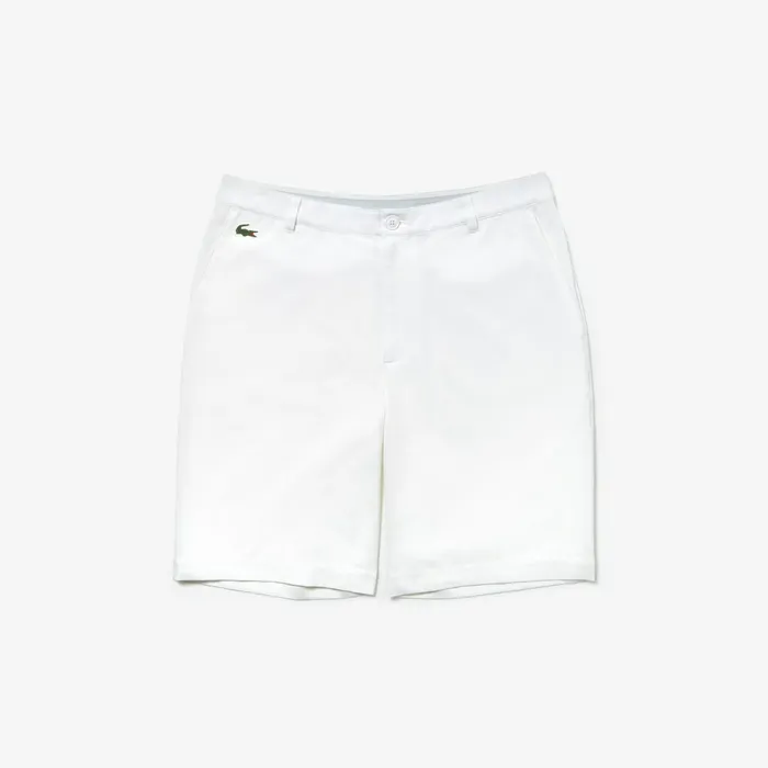 Pants and Shorts Lacoste Mens SPORT Stretch Taffeta Technical Golf Bermuda Shorts White Shop Online