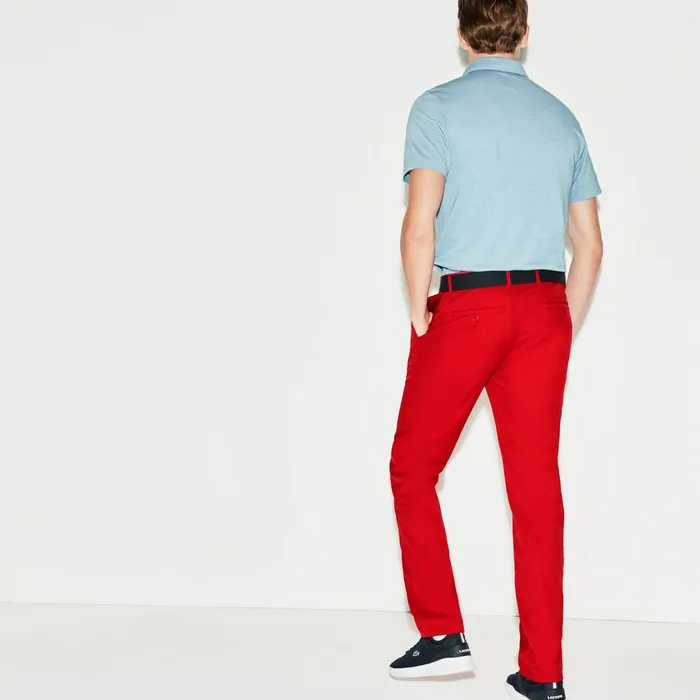Pants and Shorts Lacoste Mens SPORT Technical Golf Pants Red Casaul