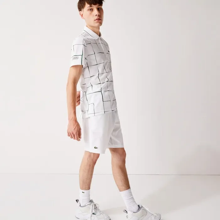 Pants and Shorts Lacoste Mens SPORT Tennis Stretch Shorts White Gift for Friend Pants and Shorts Lacoste Mens SPORT Tennis Stretch Shorts White Gift for Friend
