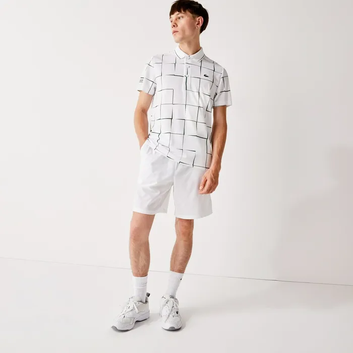 Pants and Shorts Lacoste Mens SPORT Tennis Stretch Shorts White Gift for Friend