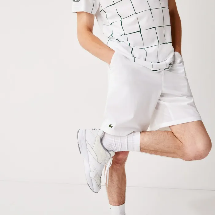 Pants and Shorts Lacoste Mens SPORT Tennis Stretch Shorts White Gift for Friend