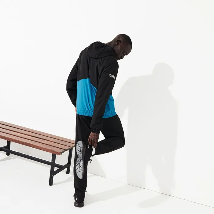 Pants and Shorts Lacoste Mens SPORT TwoTone Tennis Track Suit BlackBlueWhite For Sale Online