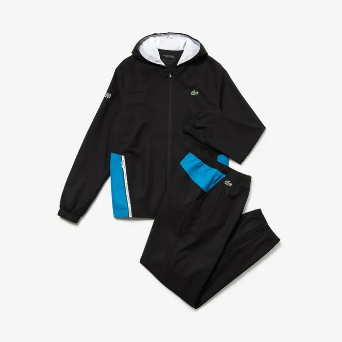 Pants and Shorts Lacoste Mens SPORT TwoTone Tennis Track Suit BlackBlueWhite For Sale Online