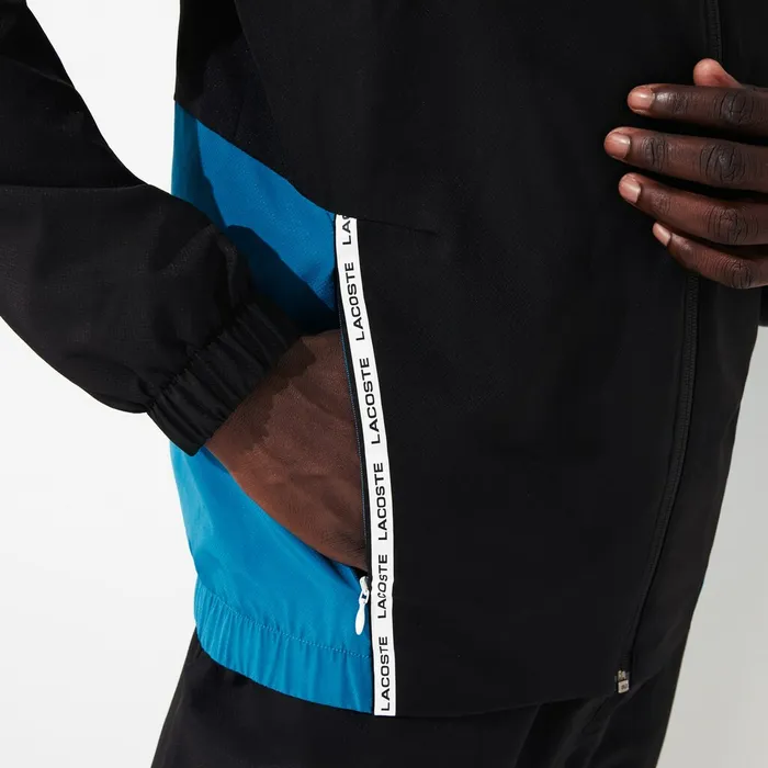 Pants and Shorts Lacoste Mens SPORT TwoTone Tennis Track Suit BlackBlueWhite For Sale Online