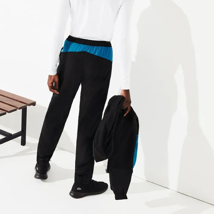 Pants and Shorts Lacoste Mens SPORT TwoTone Tennis Track Suit BlackBlueWhite For Sale Online