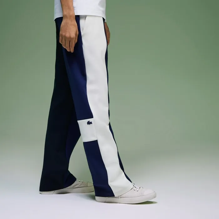 Pants and Shorts Lacoste Mens Unisex Fashion Show Multicolored Trackpants White Popular