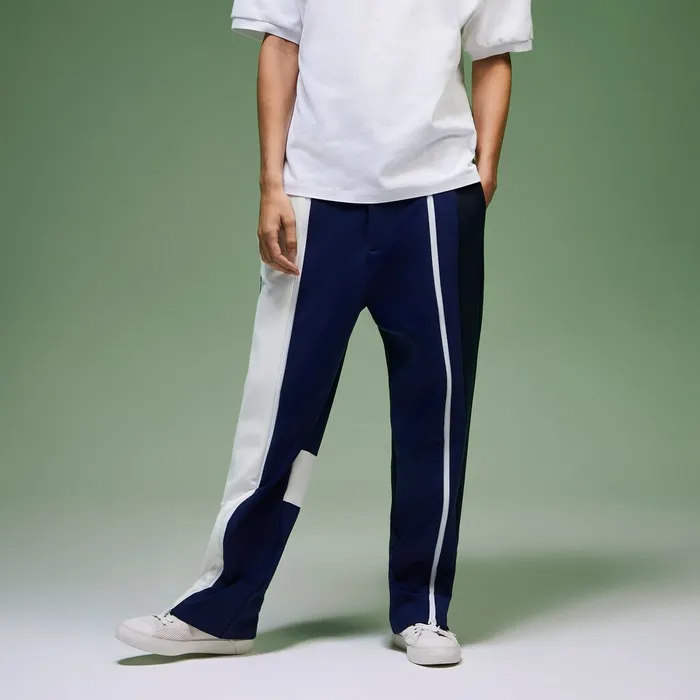 Pants and Shorts Lacoste Mens Unisex Fashion Show Multicolored Trackpants White Popular