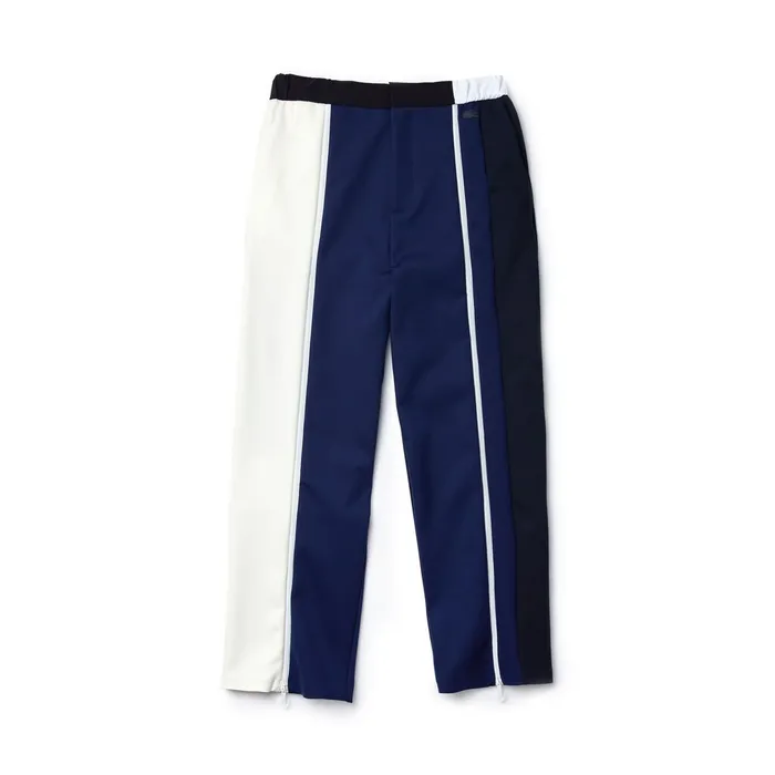 Pants and Shorts Lacoste Mens Unisex Fashion Show Multicolored Trackpants White Popular