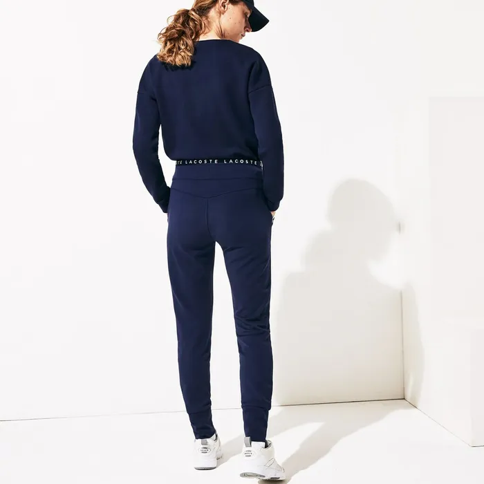 Pants and Shorts Lacoste Womens SPORT LogoWaist Tennis Track Pants Navy BlueWhiteNavy Blue USA