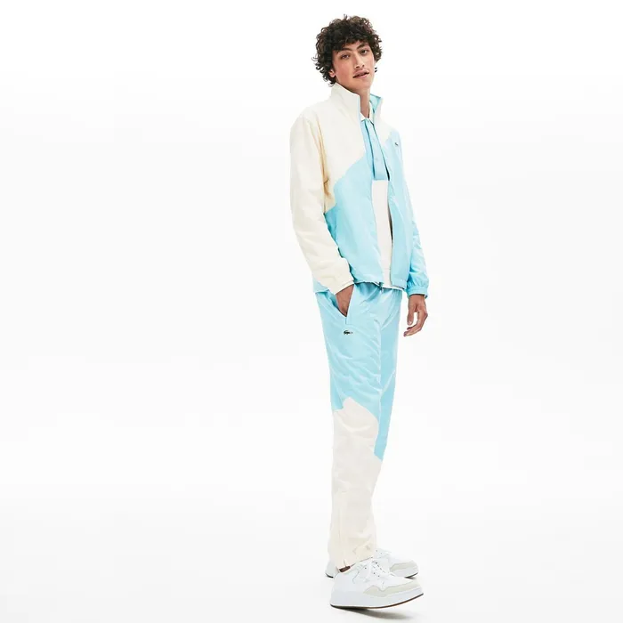 Pants and Shorts Lacoste Womens x GOLF le FLEUR Track Pants WhiteLight Blue Gift for Friend