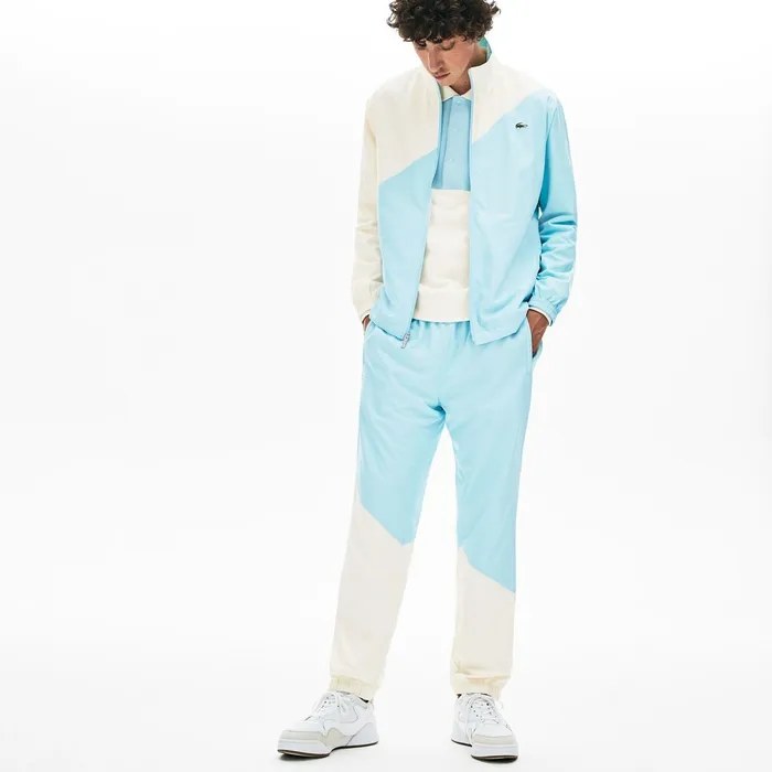 Pants and Shorts Lacoste Womens x GOLF le FLEUR Track Pants WhiteLight Blue Gift for Friend