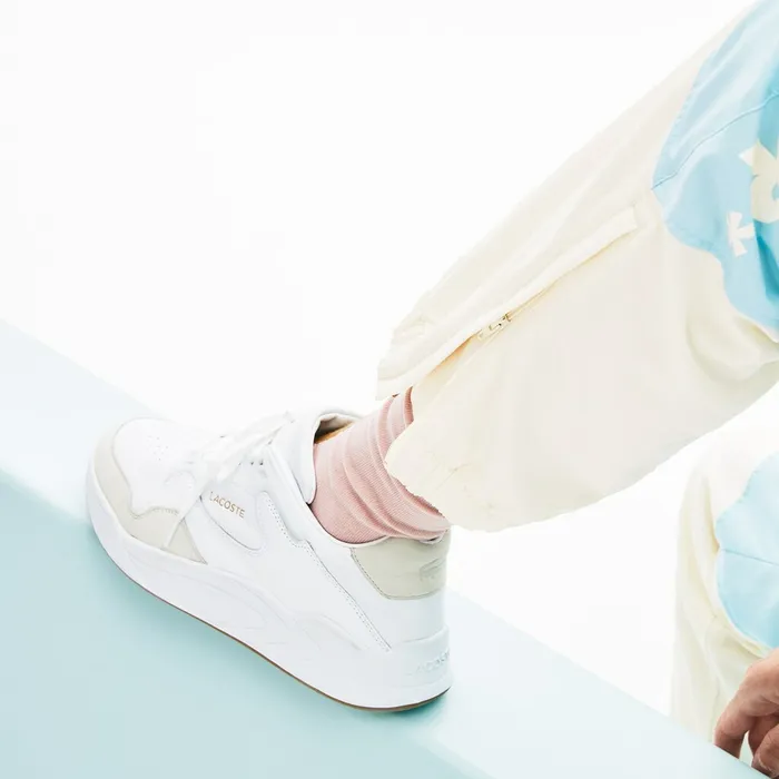 Pants and Shorts Lacoste Womens x GOLF le FLEUR Track Pants WhiteLight Blue Gift for Friend