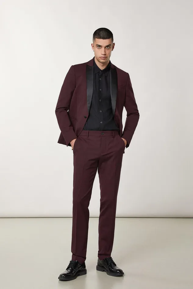 Pants Men Patrizia Pepe Classic Gabardine Pants Space Purple