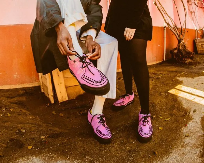 Pink Suede Platform Sneaker Women TUK Shoes Platforms Pink Suede Platform Sneaker Women TUK Shoes Platforms