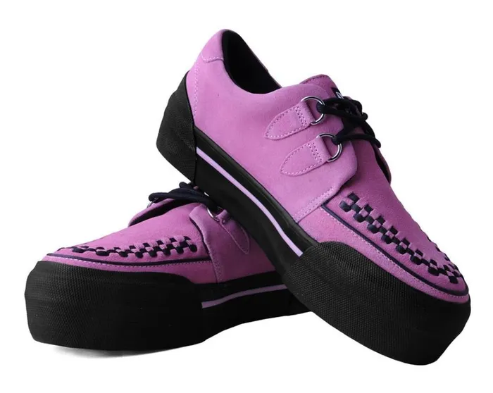 Pink Suede Platform Sneaker Women TUK Shoes Platforms Pink Suede Platform Sneaker Women TUK Shoes Platforms