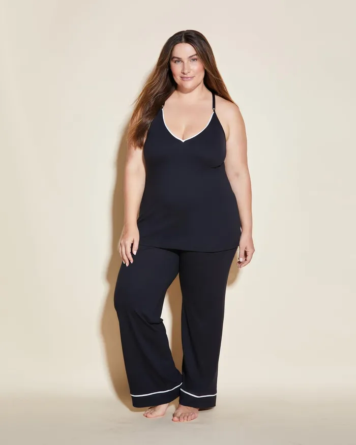 Pj Sets Women Cosabella Bella 3 Piece Set With Robe Blackivory