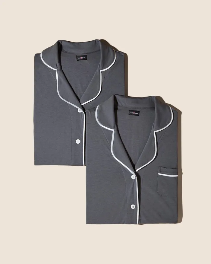 Pj Sets Women Cosabella Bella 4 Piece Ultimate Pj Pack Anthraciteivory