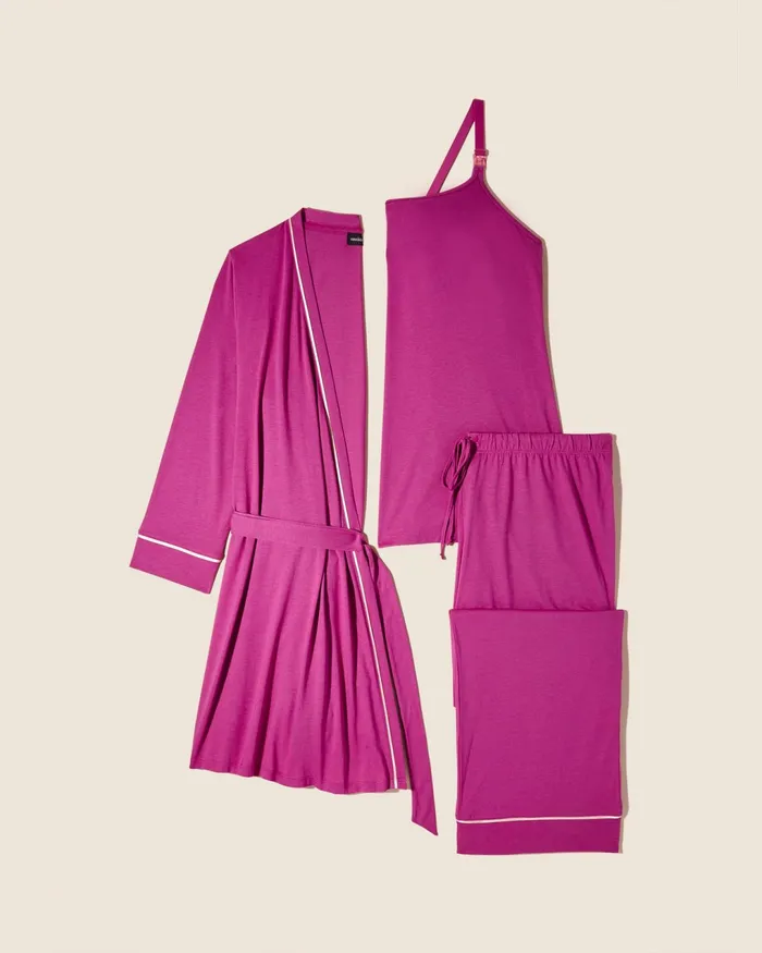 Pj Sets Women Cosabella Bella Nursing 3 Piece Set With Robe Cape Fuchsiafiore Pj Sets Women Cosabella Bella Nursing 3 Piece Set With Robe Cape Fuchsiafiore