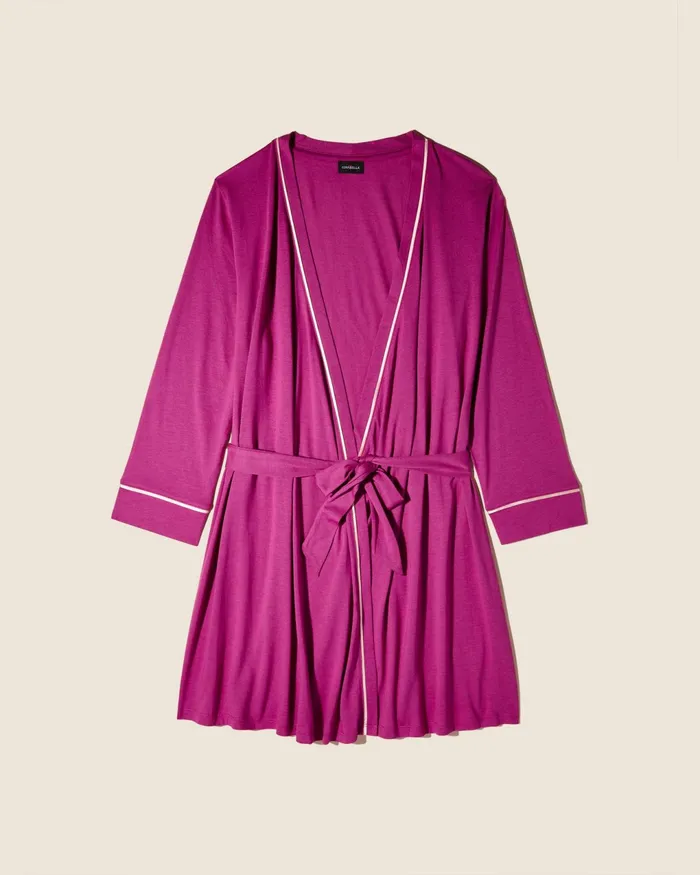 Pj Sets Women Cosabella Bella Nursing 3 Piece Set With Robe Cape Fuchsiafiore