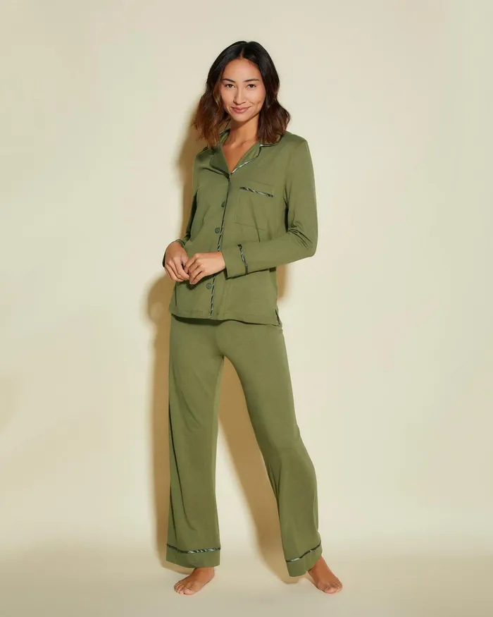 Pj Sets Women Cosabella Bella Petite Long Sleeve Top and Pant Pajamas Aloealoe Pj Sets Women Cosabella Bella Petite Long Sleeve Top and Pant Pajamas Aloealoe