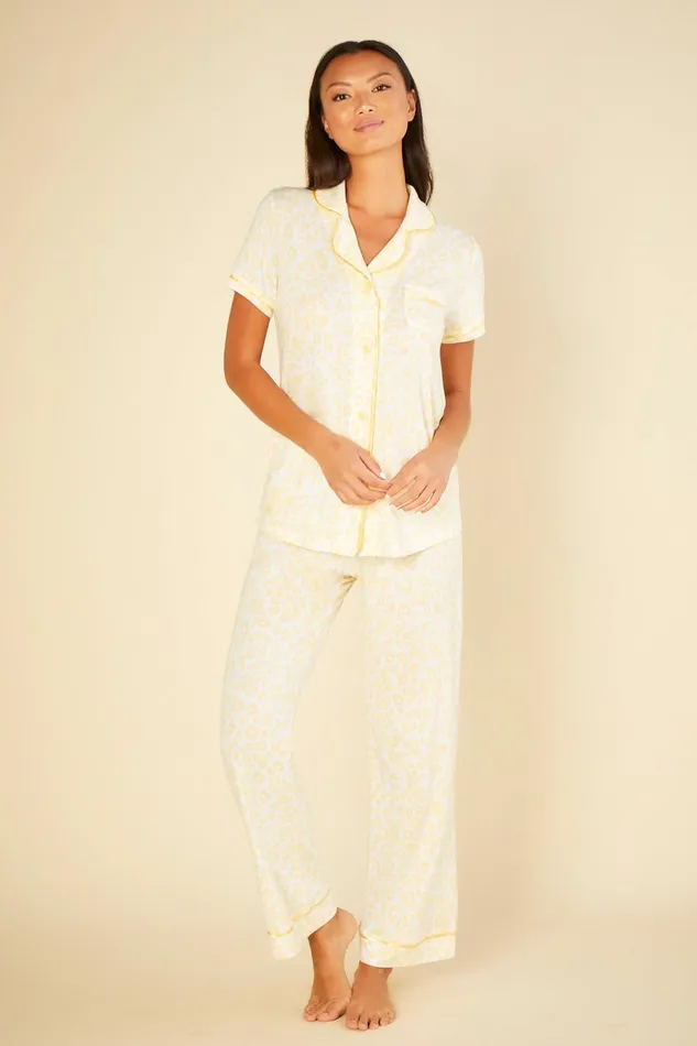 Pj Sets Women Cosabella Bella Printed Short Sleeve Top And Pant Pajama Set Animal Limonelimone Pj Sets Women Cosabella Bella Printed Short Sleeve Top And Pant Pajama Set Animal Limonelimone