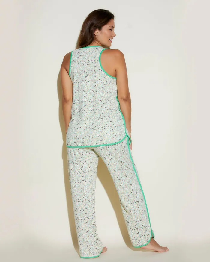 Pj Sets Women Cosabella Florida Lounge Printed Maternity Tank And Pant Set Vino Floralmenta