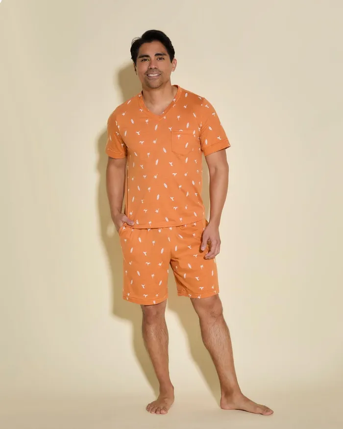 Pj Sets Women Cosabella Road Trip T Shirt and Short Set Pacific