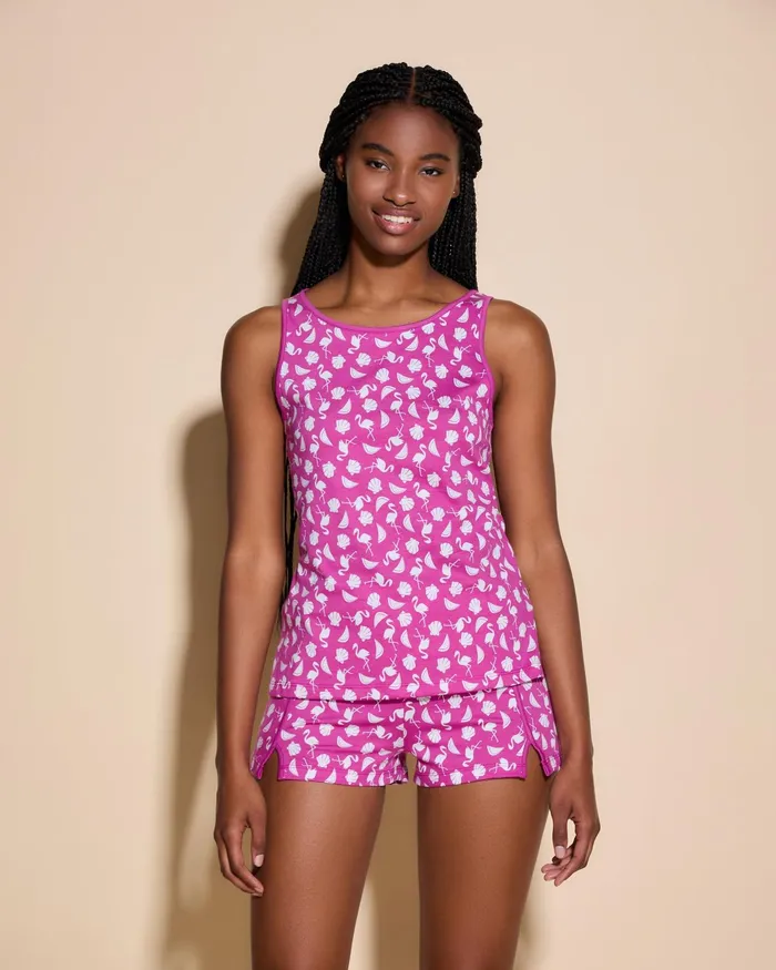 Pj Sets Women Cosabella Road Trip Tank and Boxer Set Southeast