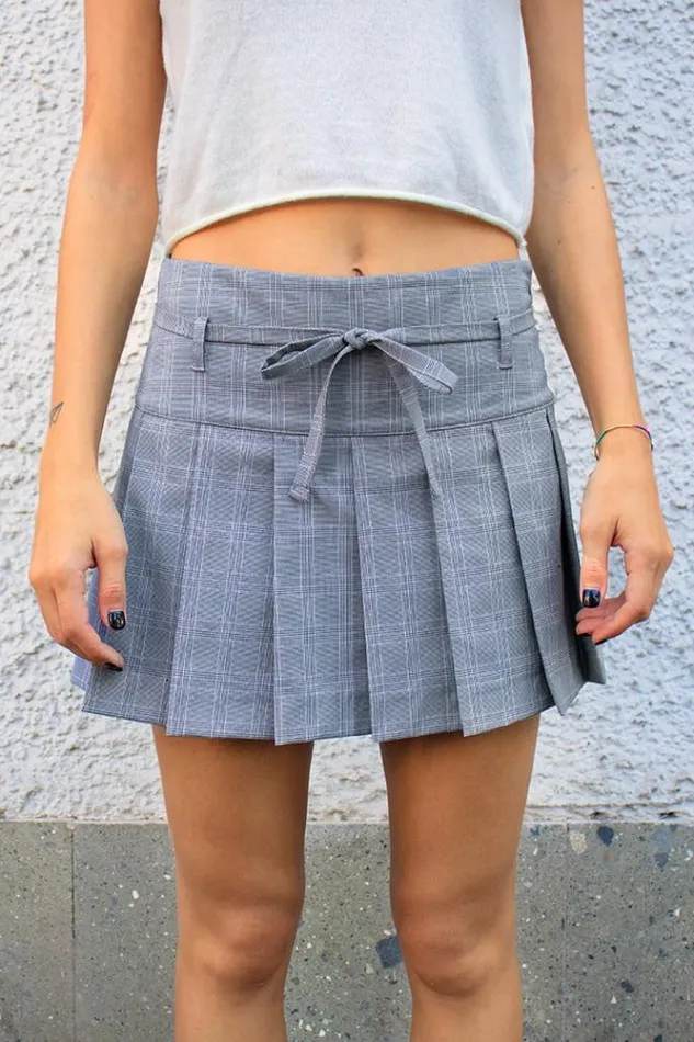 Pleated Skirt Women Subdued Skirts