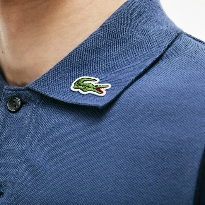 Polos Lacoste Mens LIVE Regular Fit Colorblock Piqu Polo Blue Near Me