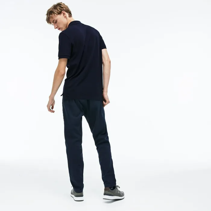 Polos Lacoste Mens Regular Fit LCST Lettering Petit Piqu Polo Navy Blue Gift 4 You