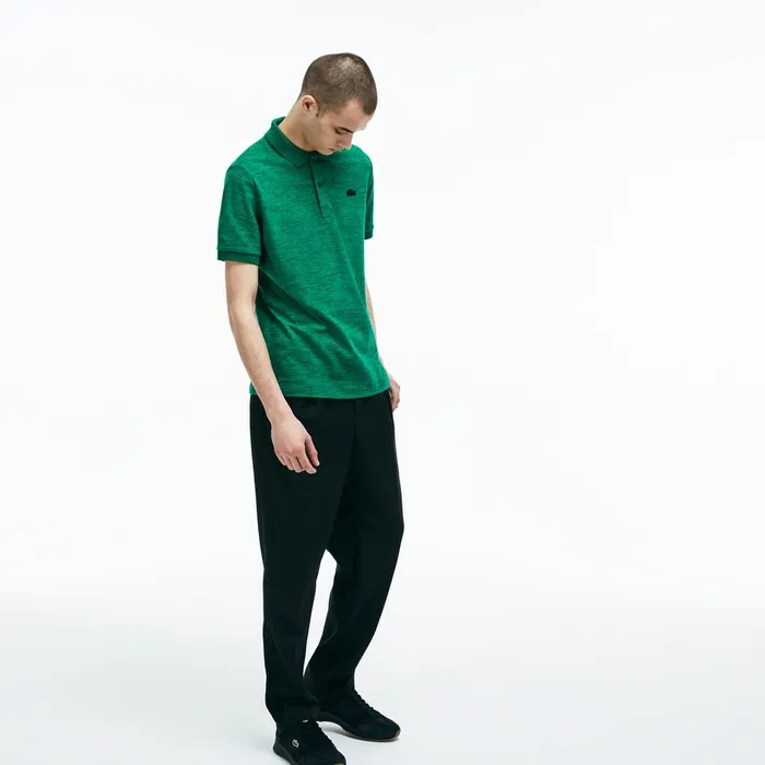 Polos Lacoste Mens Unisex LIVE Slim Fit Stretch Mini Piqu Polo Green Outlet Factory