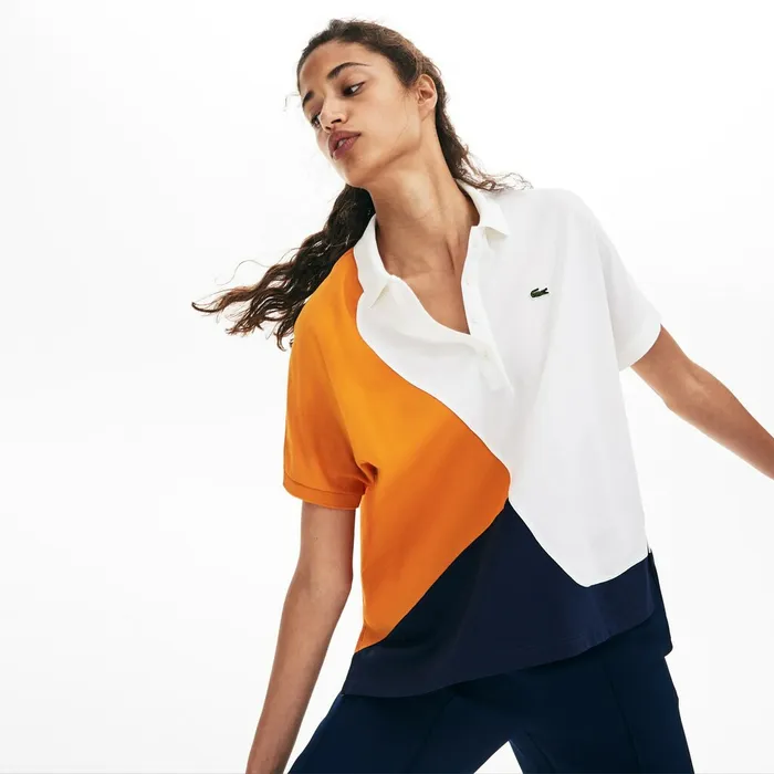 Polos Lacoste Womens ColorBlock Thermoregulating Piqu Polo Navy BlueWhiteOrange Online Outlet Store Polos Lacoste Womens ColorBlock Thermoregulating Piqu Polo Navy BlueWhiteOrange Online Outlet Store
