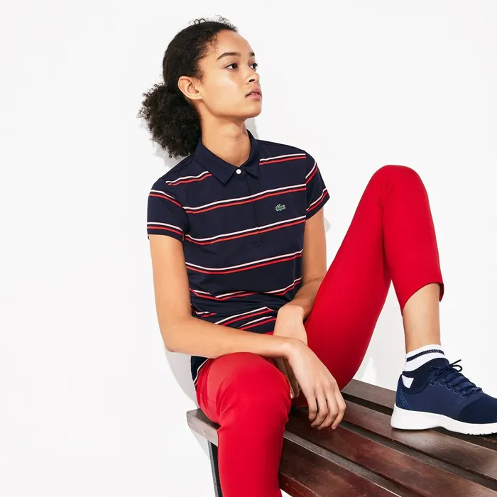 Polos Lacoste Womens SPORT Breathable Stretch Jersey Golf Polo Navy BluePinkRed Online Store Polos Lacoste Womens SPORT Breathable Stretch Jersey Golf Polo Navy BluePinkRed Online Store