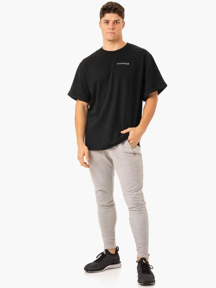 Pursuit Oversized Fleece TShirt 8211 Black Men Ryderwear TShirts