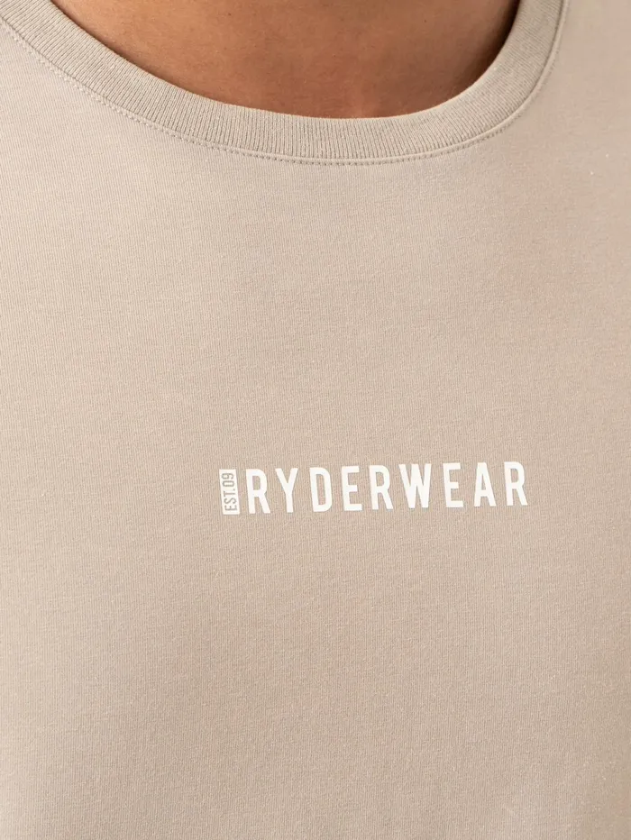 Pursuit Oversized TShirt 8211 Taupe Stonewash Men Ryderwear TShirts
