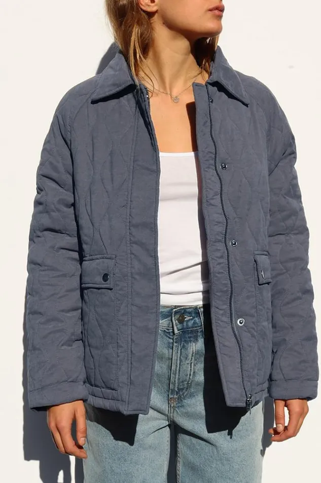 Quilted Jacket Women Subdued Coats and Jackets