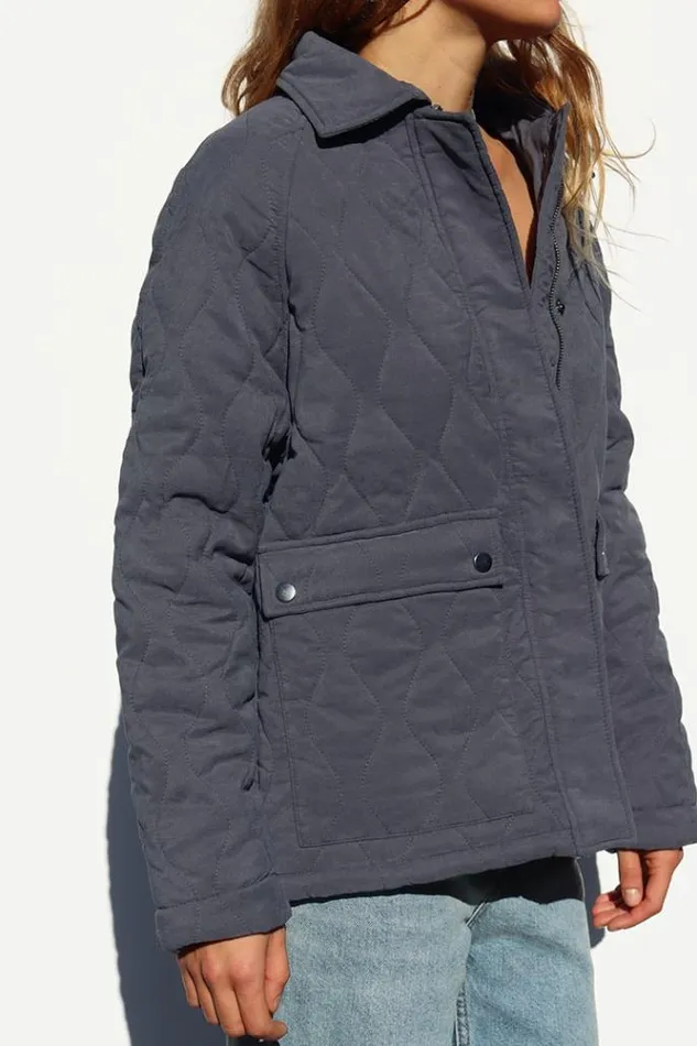 Quilted Jacket Women Subdued Coats and Jackets