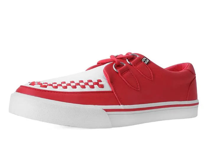 Red and White 2Ring Creeper Sneaker Women TUK Shoes Sneakers