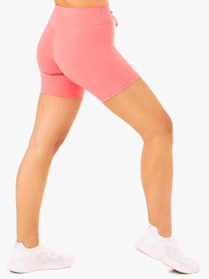 Replay High Waisted Shorts 8211 Coral Women Ryderwear Gym Shorts